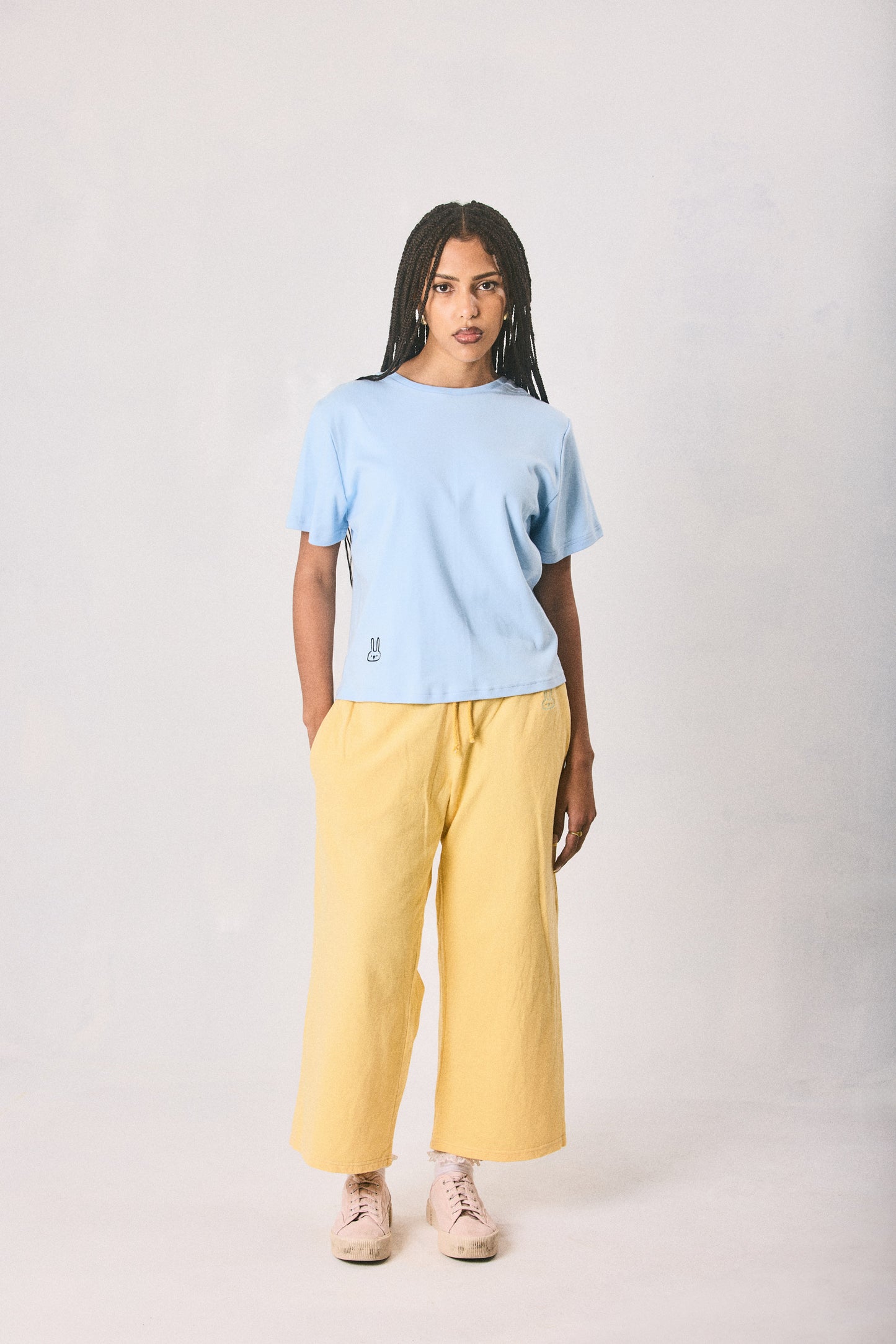 Yellow Wide-legged Sweatpants, Made in Cape Town