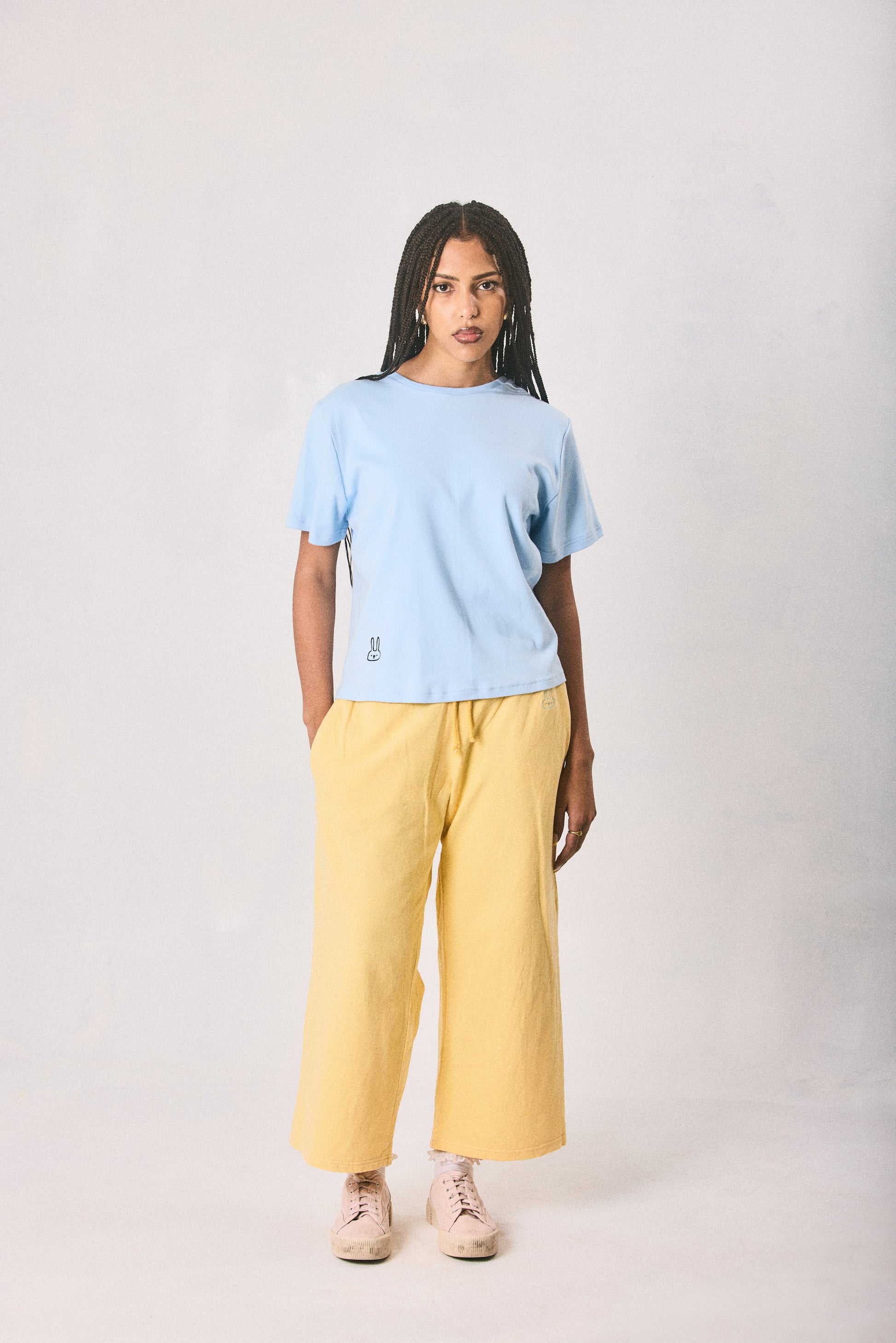 Yellow Wide-legged Sweatpants, Made in Cape Town