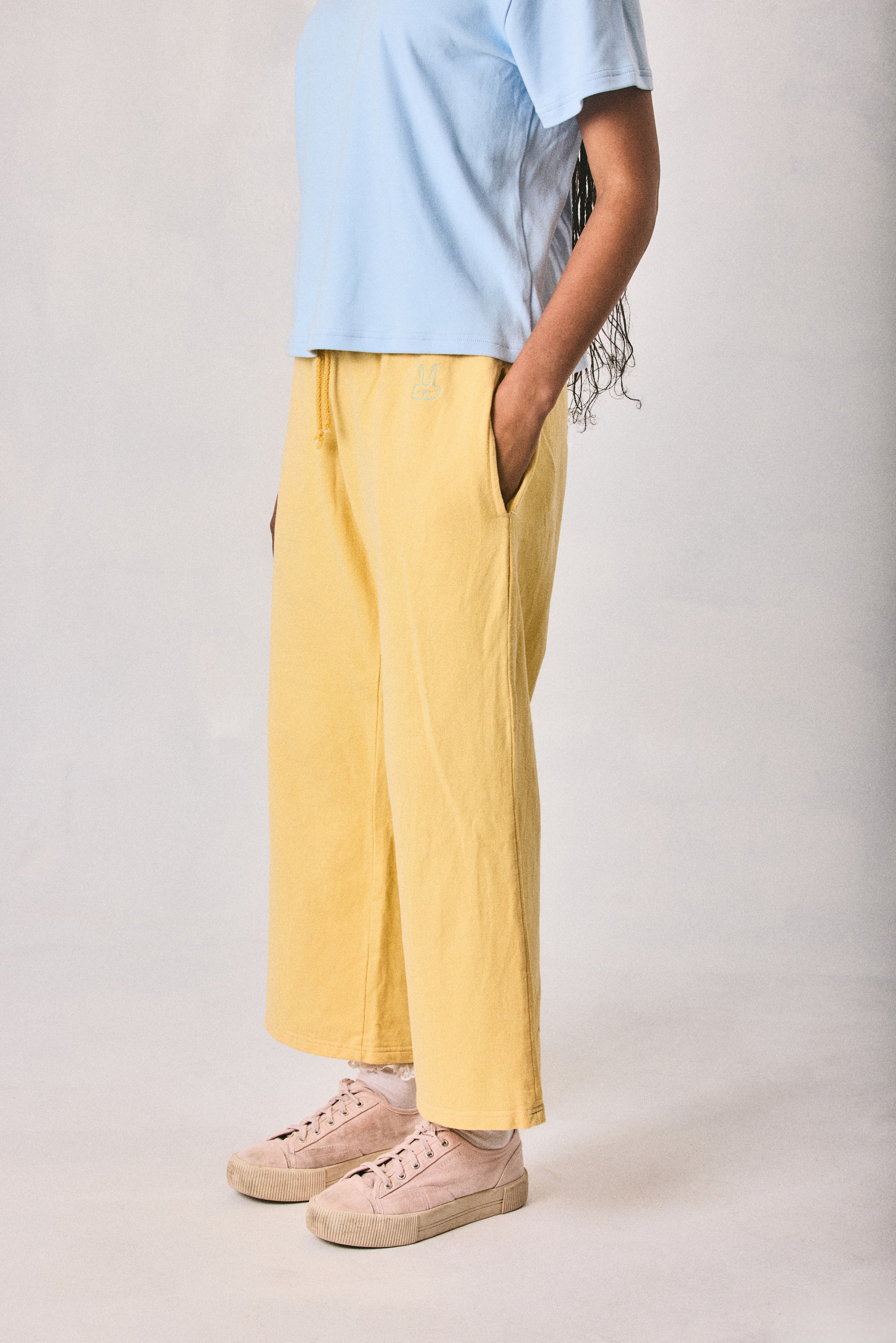 Yellow Wide-legged Sweatpants, Made in Cape Town
