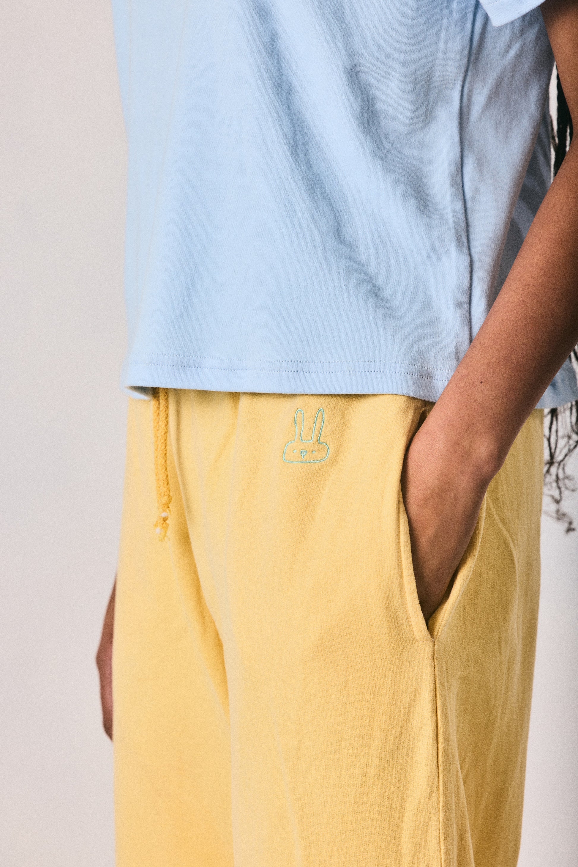 Yellow Wide-legged Sweatpants, Made in Cape Town