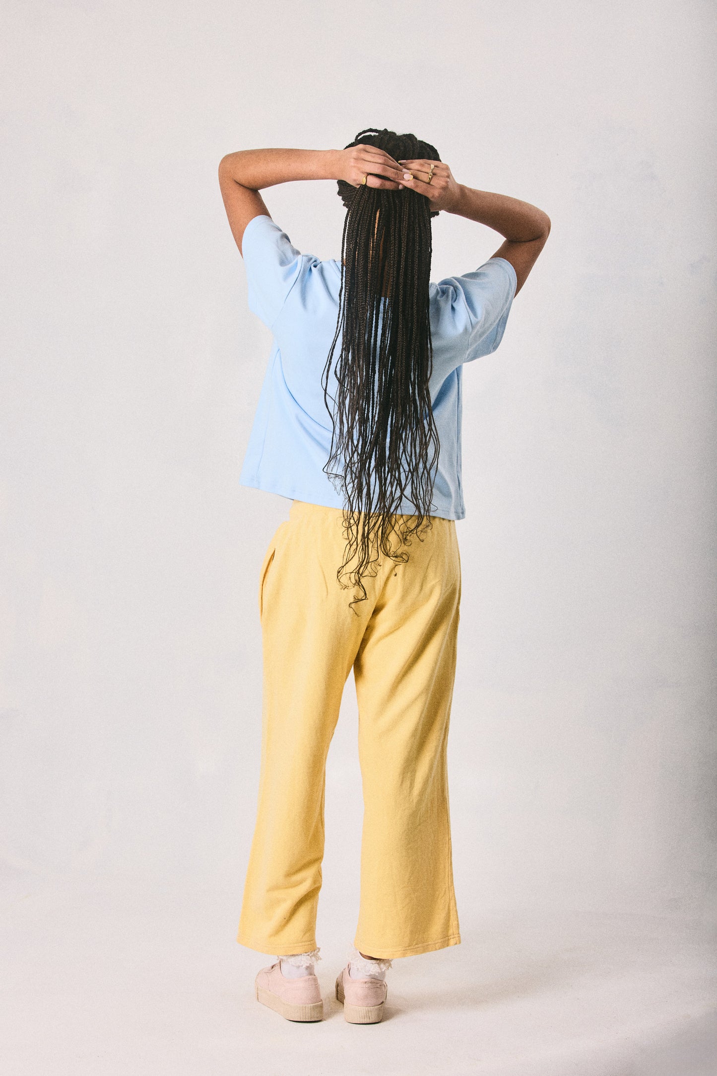 Yellow Wide-legged Sweatpants, Made in Cape Town