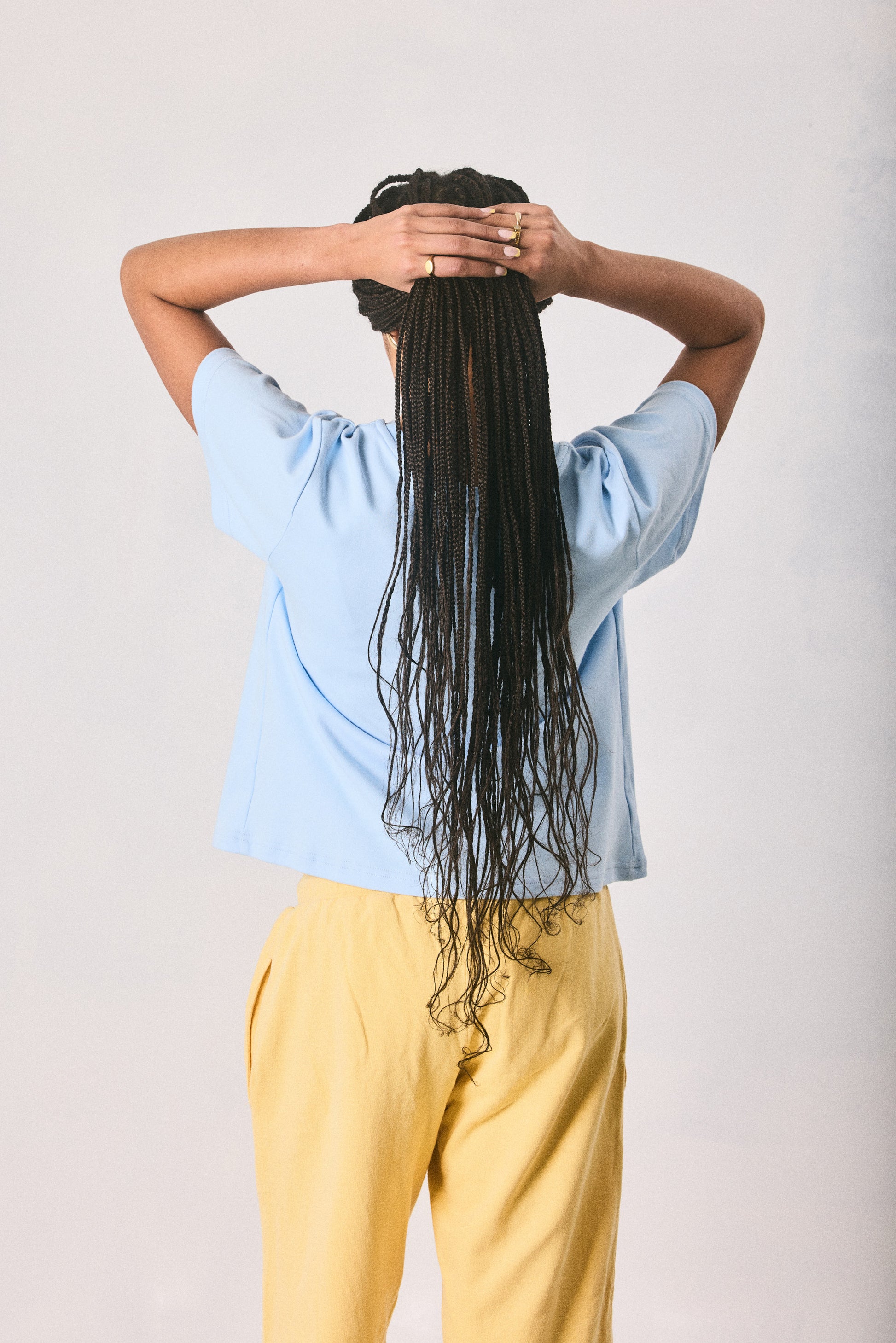 Light Blue Cropped T-shirt, Made in Cape Town