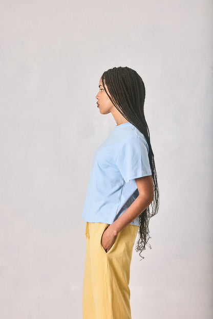 Light Blue Cropped T-shirt, Made in Cape Town