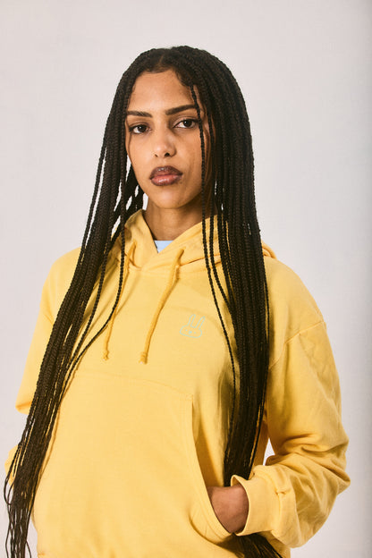 Yellow hoodie and sweatpants set, made in Cape Town