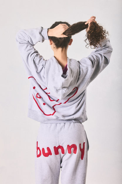 Grey melange hoodie and sweatpants set, made in Cape Town