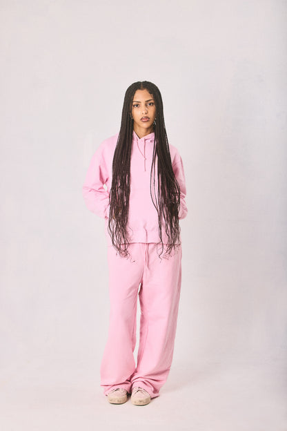 Pink hoodie and sweatpants set, made in Cape Town