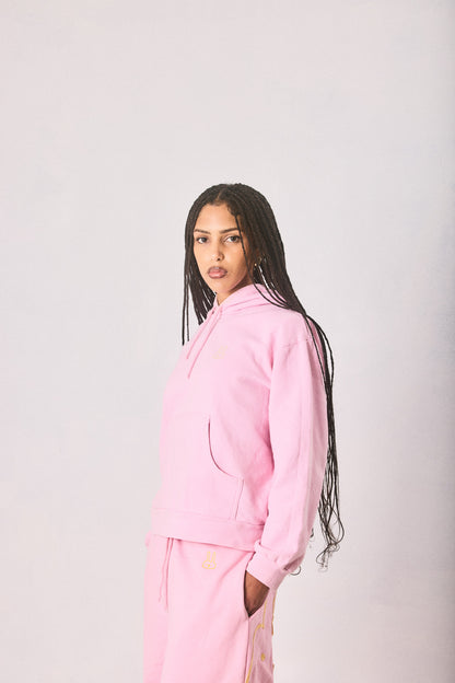 Pink hoodie and sweatpants set, made in Cape Town