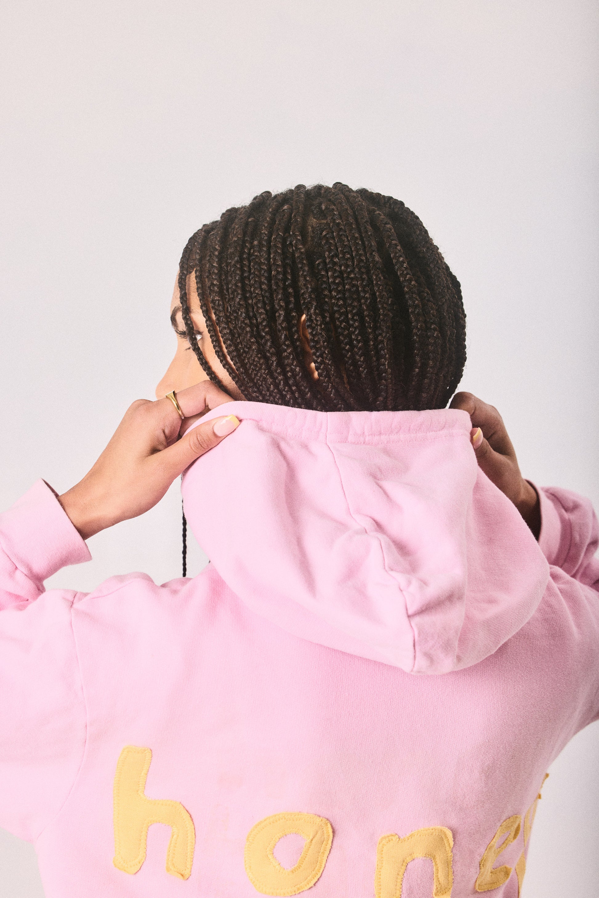 Pink hoodie and sweatpants set, made in Cape Town