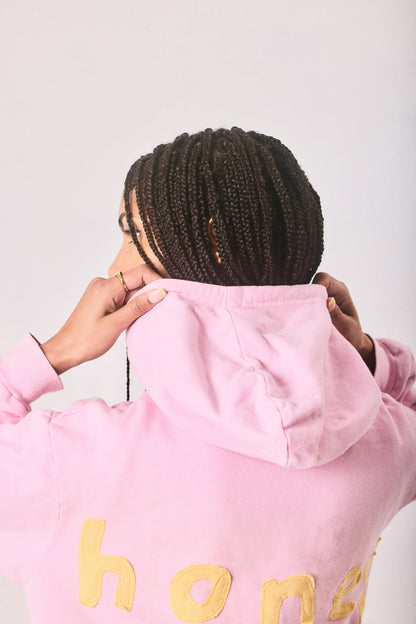 Pink hoodie and sweatpants set, made in Cape Town