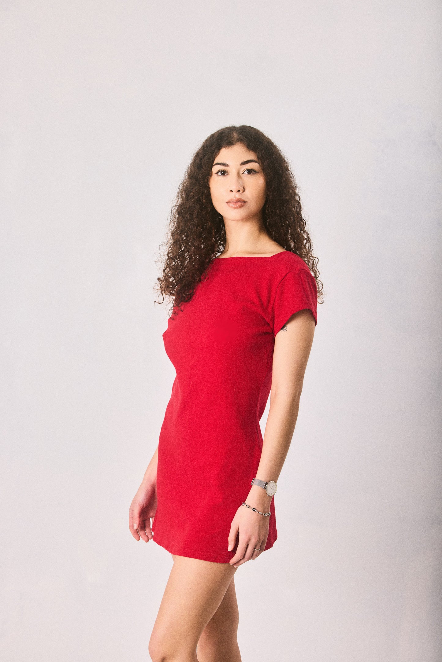 Red Backless Mini Dress, Made in Cape Town