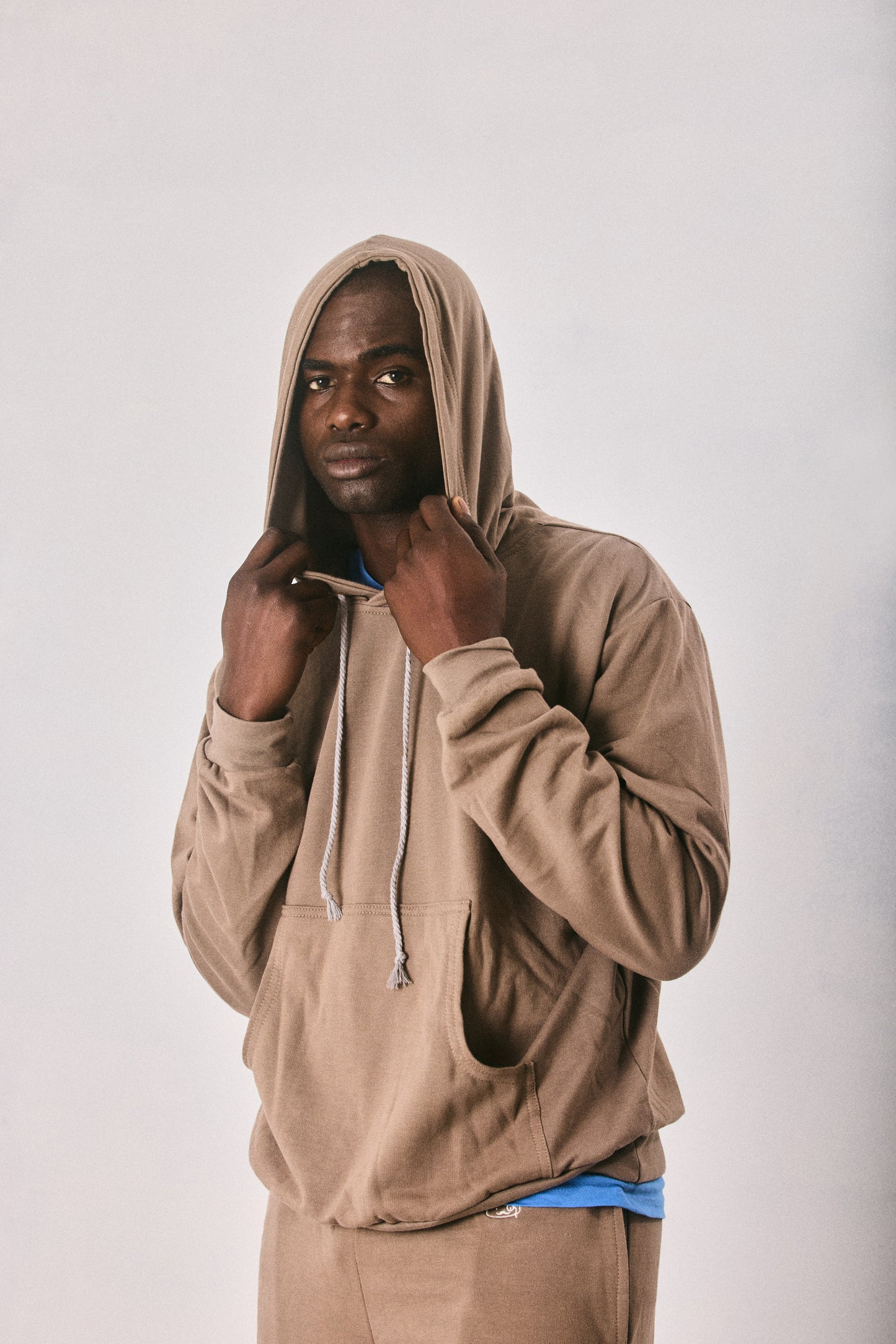 Brown hoodie and sweatpants set, made in Cape Town