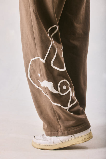 Brown hoodie and sweatpants set, made in Cape Town