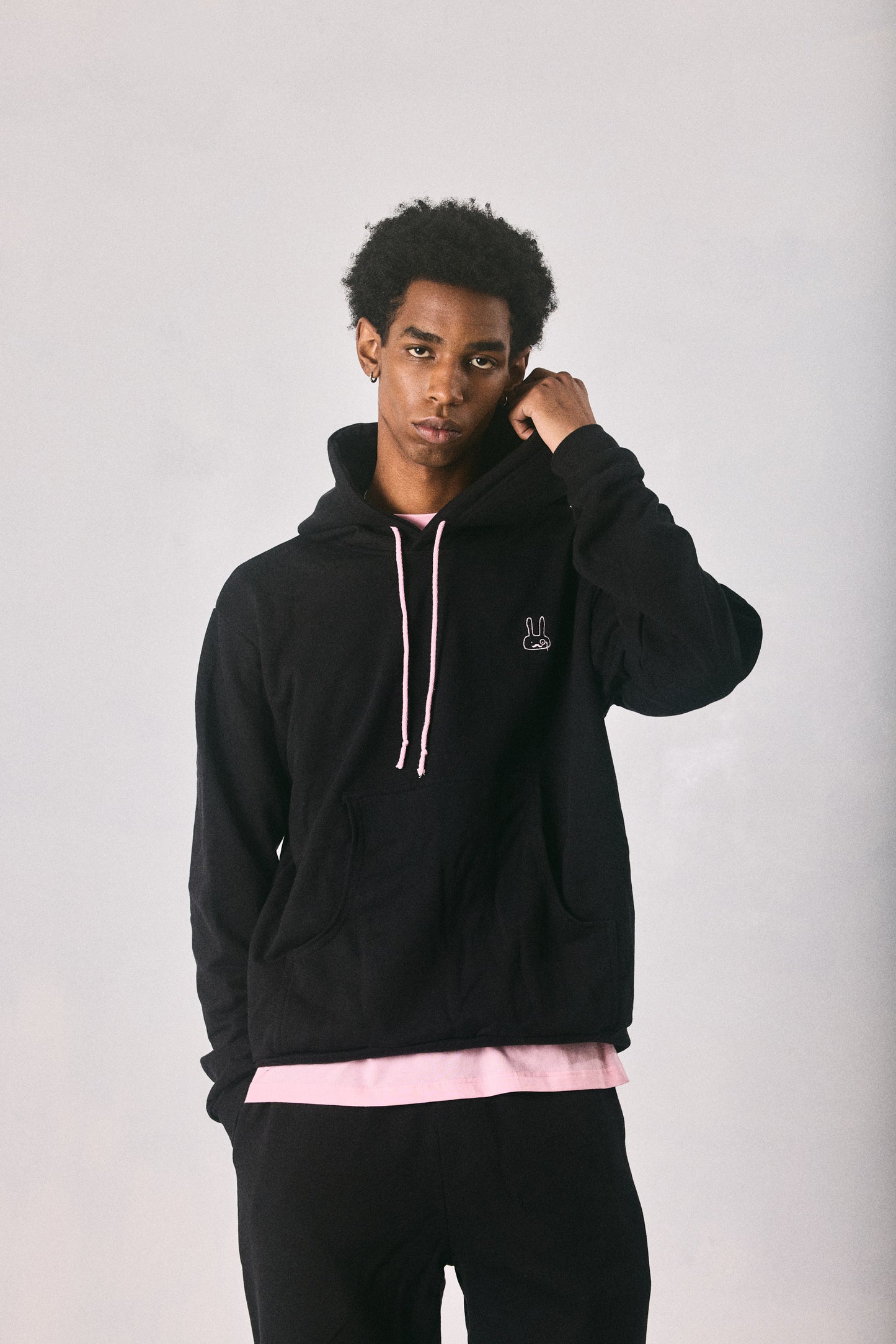 Black hoodie and sweatpants set, made in Cape Town