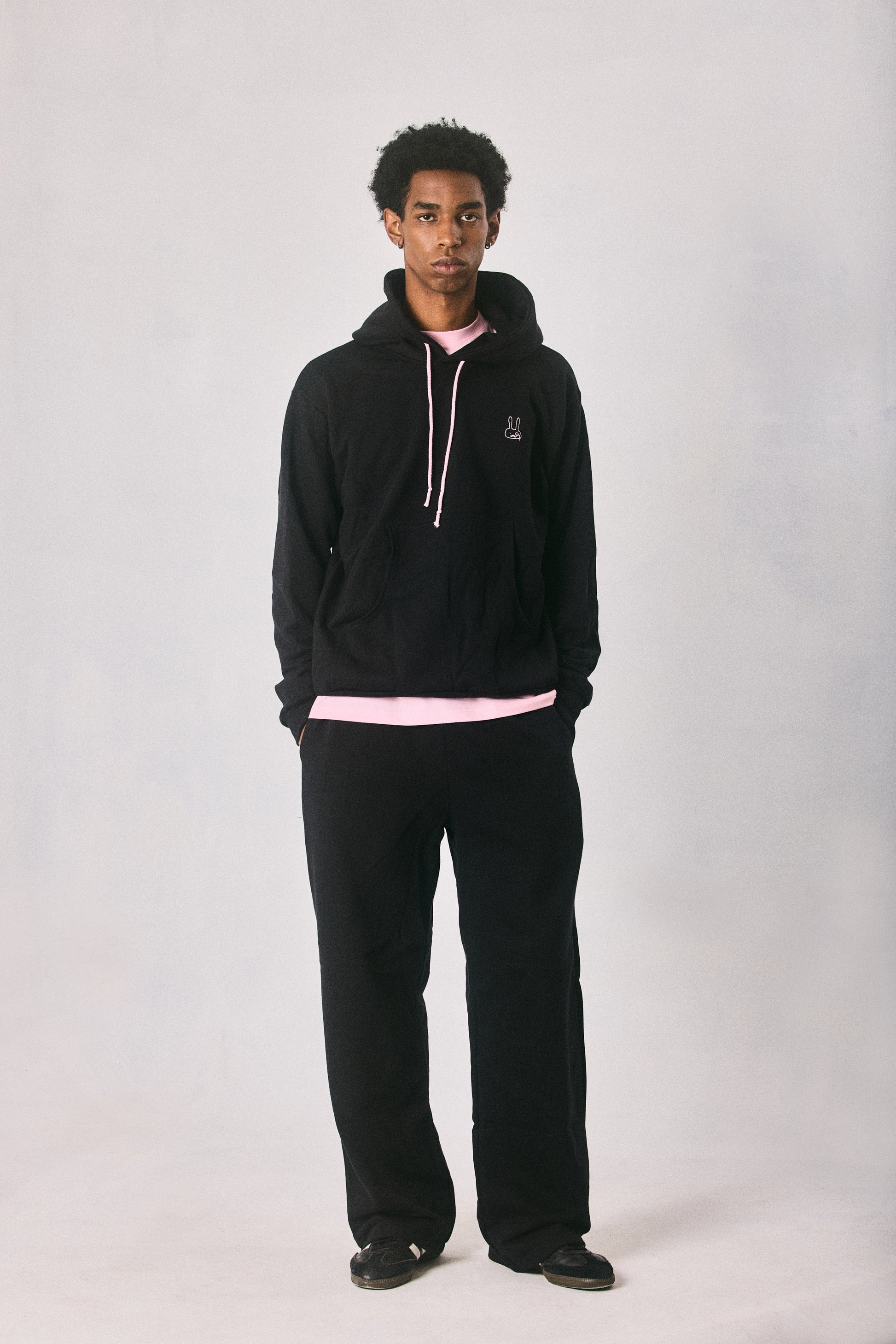 Black hoodie and sweatpants set, made in Cape Town