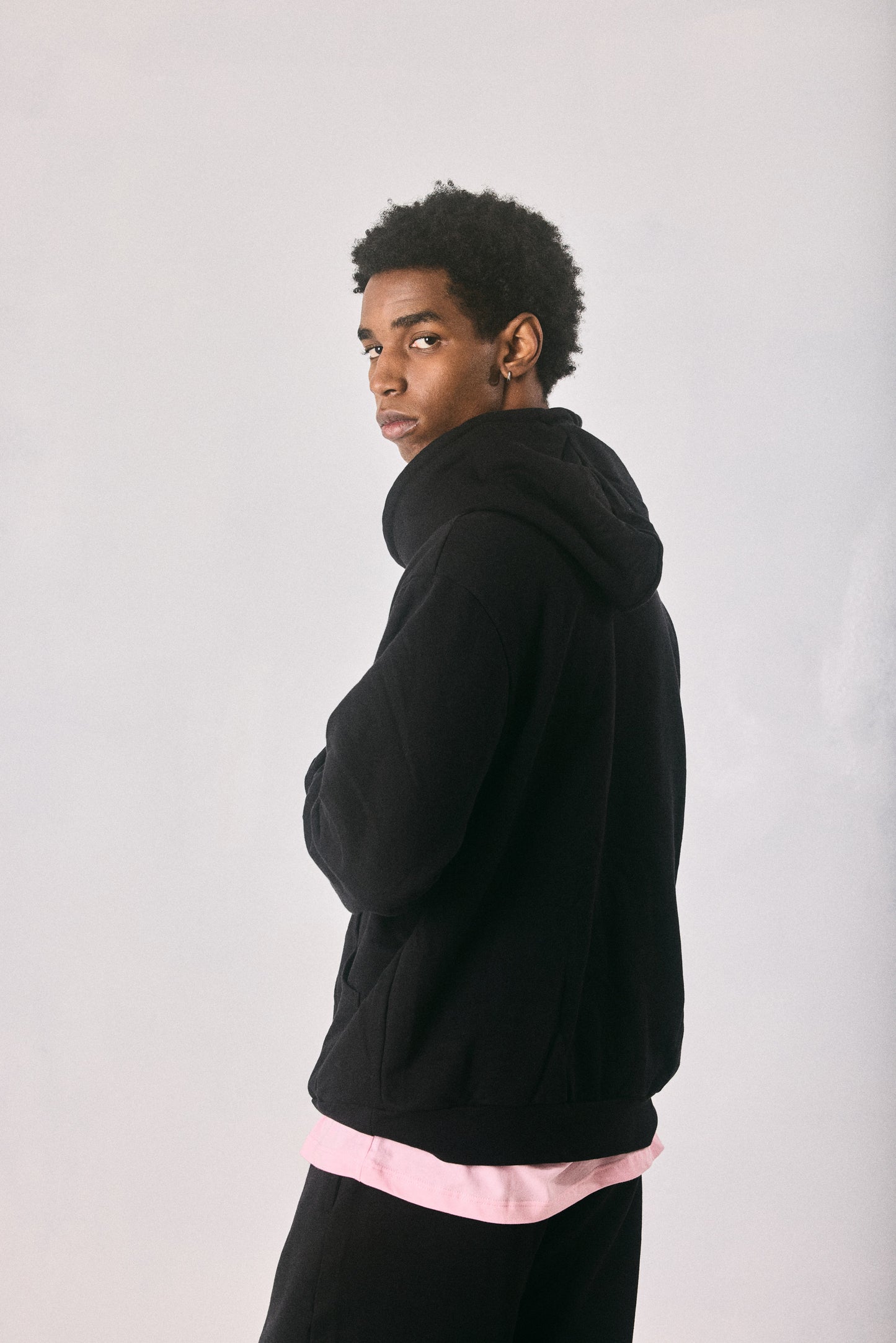 Black hoodie and sweatpants set, made in Cape Town