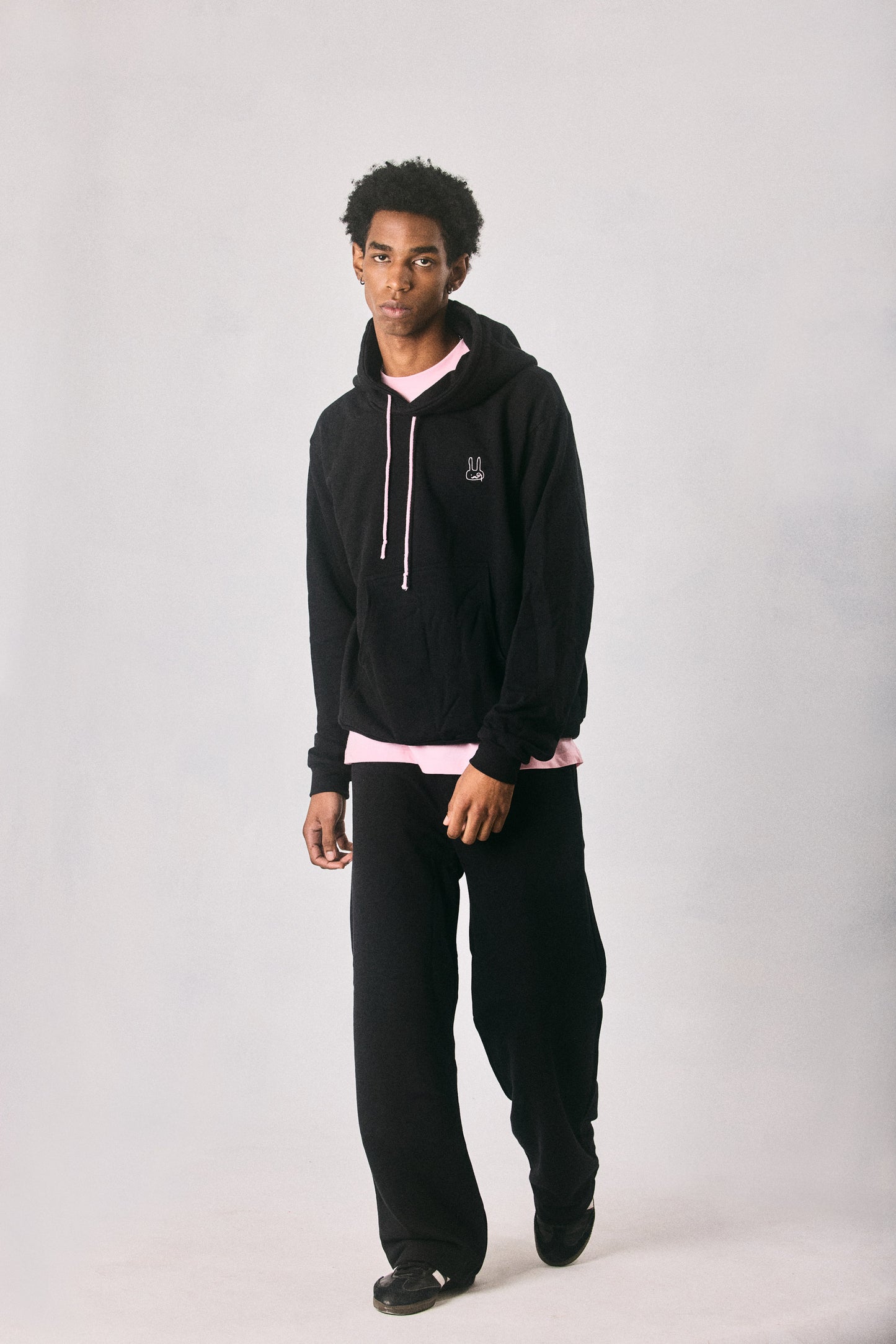 Black hoodie and sweatpants set, made in Cape Town