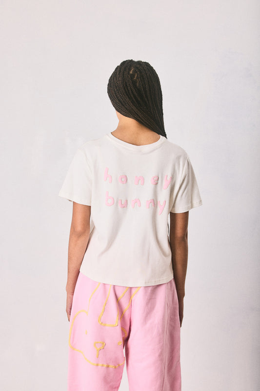 Cream Cropped T-shirt, made in Cape Town