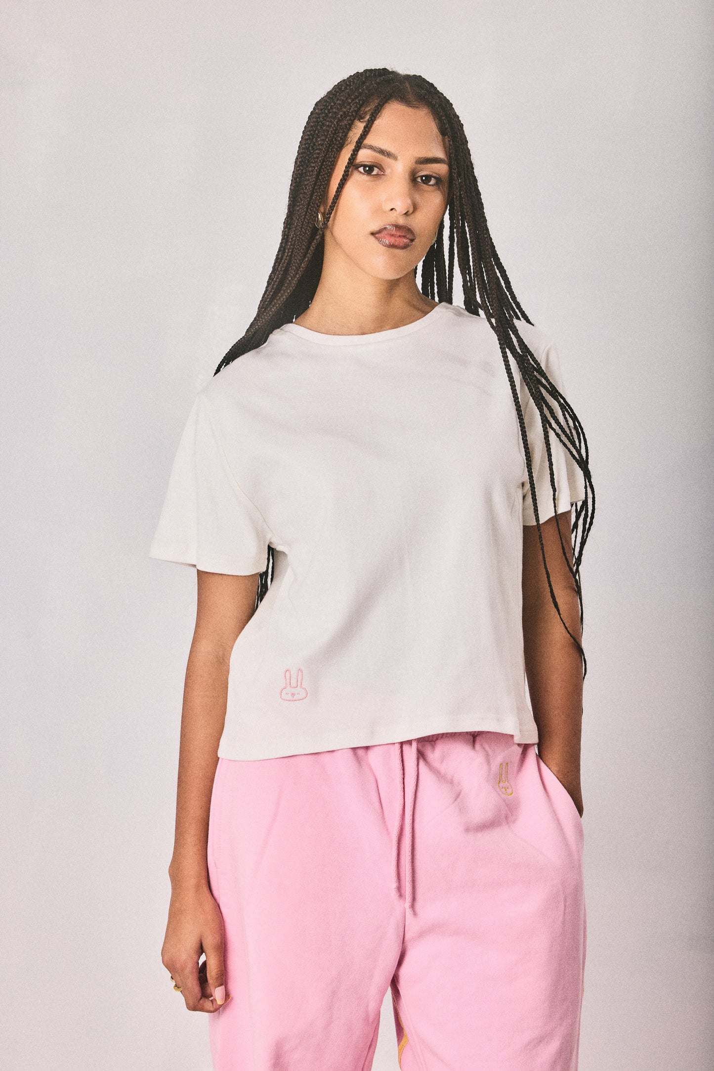 Cream Cropped T-shirt, made in Cape Town