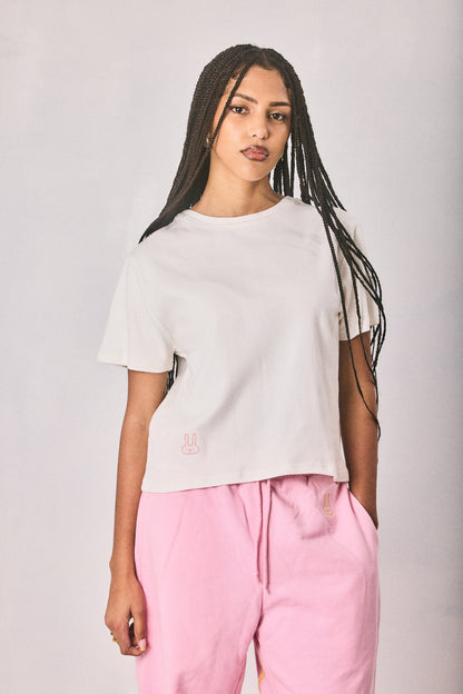 Cream Cropped T-shirt, made in Cape Town