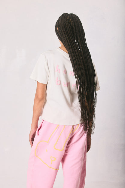 Cream Cropped T-shirt, made in Cape Town