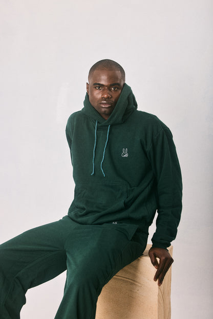 Dark green hoodie and sweatpants set, made in Cape Town