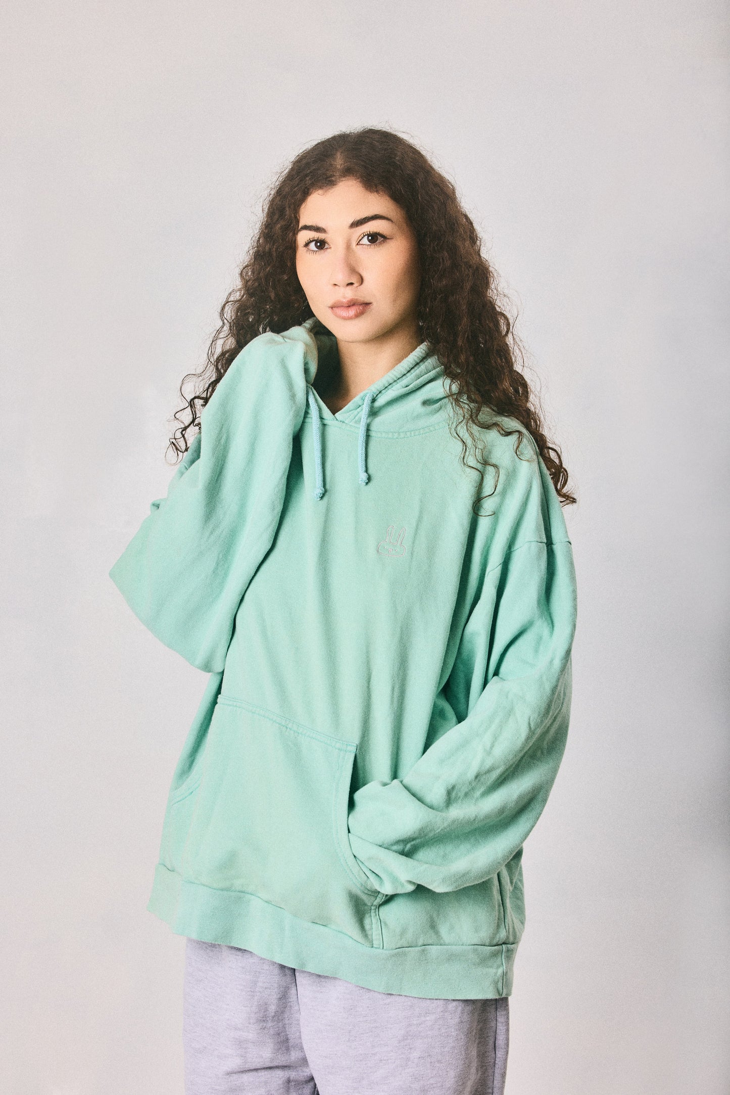 Mint Green Cropped Hoodie, Made in Cape Town