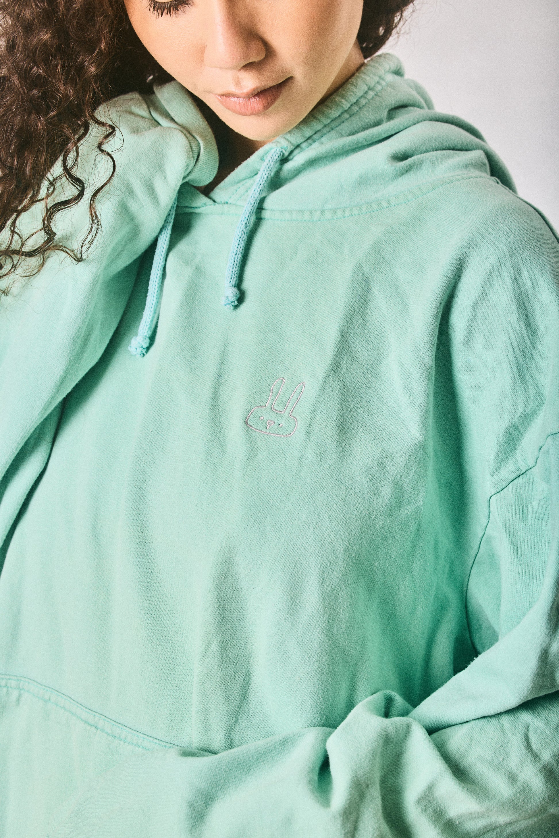 Mint Green Cropped Hoodie, Made in Cape Town