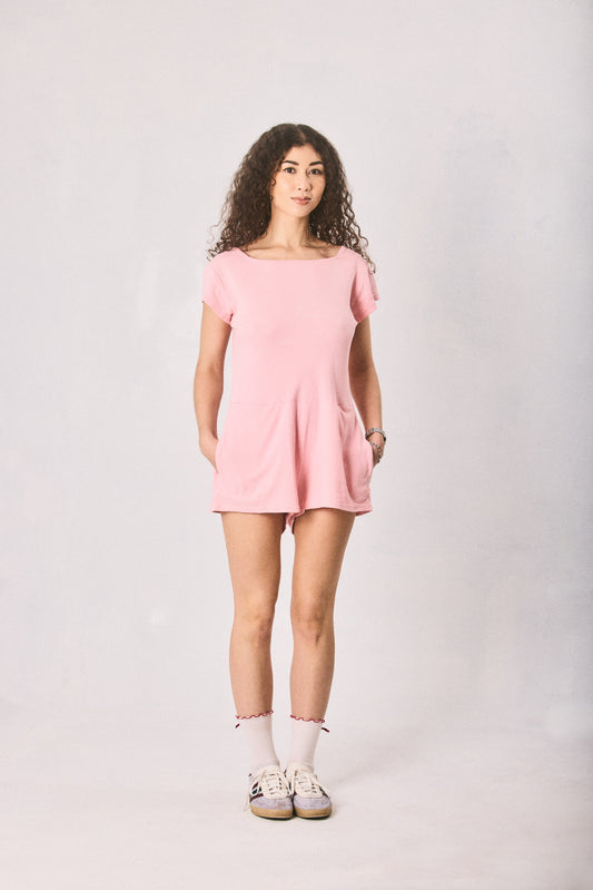 Peach pink Jumpsuit, made in Cape Town